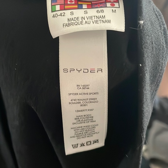 Spyder Black Solitude Funnel Neck Pullover - Picture 2 of 5